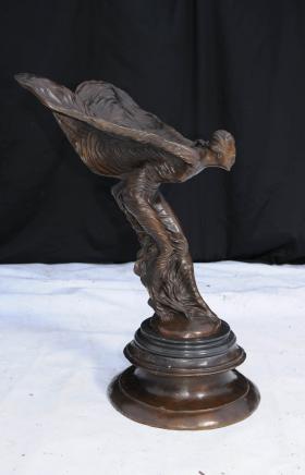 Bronze Art Nouveau Flying Lady Statue Figurine 