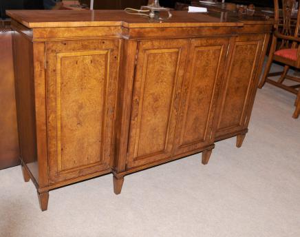 Георг II Burr Walnut Breakfront сервант стол сервера Столовая мебель