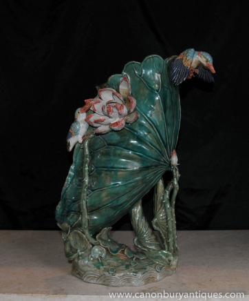 英语陶器陶器花瓶翠鸟鸟瓷