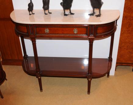 French Louis XV Walnut Console Table Buffet Server Sideboard 