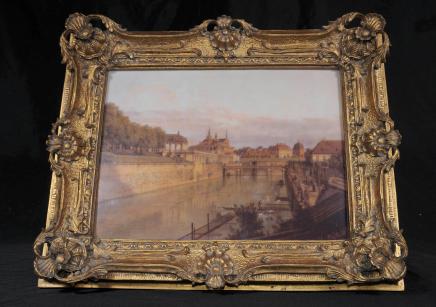 Italian Oil Painting Porcelain Board Rome Art Landscape