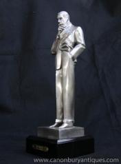 Art Deco Bronze The Smoker Male Statue by J.C Leyendecker