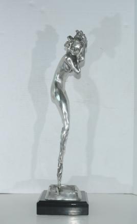 Art Nouveau Bronze Figurine by Louis Icart Illusions Smoke Dream Statue