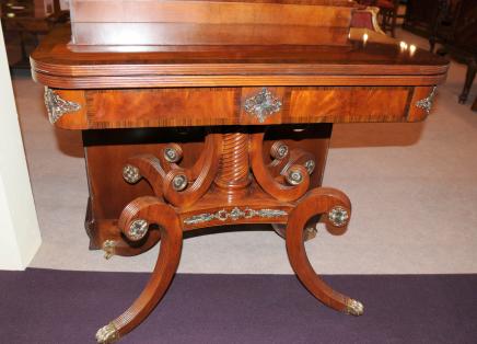 Mahogany Regency Card Table Occassional Side Cocktail Tables