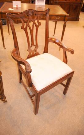 Set 8 Mahogany Chippendale Dining Chairs English Furniture