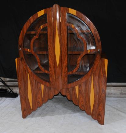 Art Deco Glass Fronted Bookcase Display Cabinet 1920s Furniture 