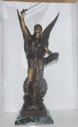 Bronze Statue French Saint Joan of Arc Figurine Art 