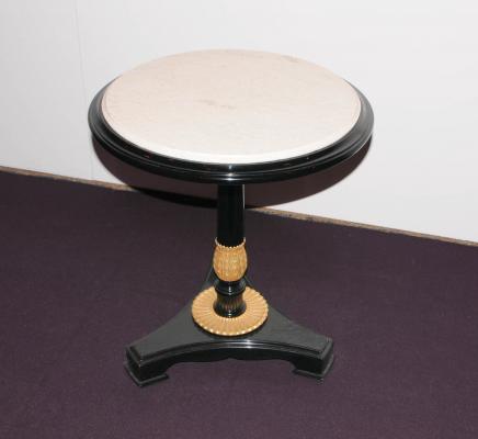 Regency Black Lacquer Side Table Cocktail Tables
