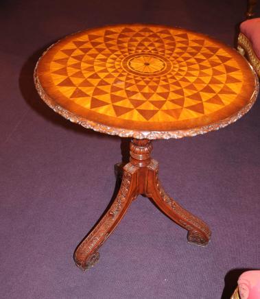 Regency Spyrograph Side Table Occasional End Tables Inlay 