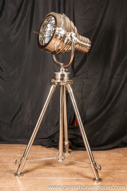 Art Deco Chrome Spot Light Floor Lamp Architectural Lighting 