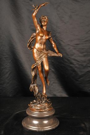 Art Nouveau Bronze Swallow Figurine Moreau