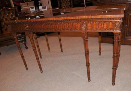 Chippendale Console Table Hand Carved Mahogany Hall Tables 