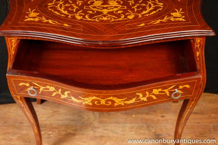 French Empire Console Table Hall Tables Marquetry Inlay Furniture