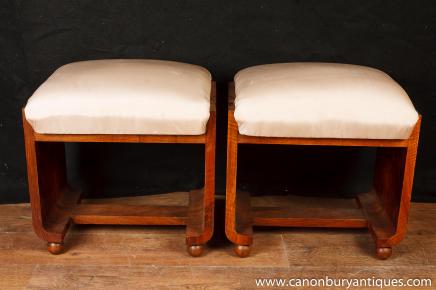 Pair Art Deco Stools Stool Seat Chair 1920s Furniture 