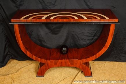 Rosewood Art Deco Oggee Console Table 1920s Furniture Hall Tables 