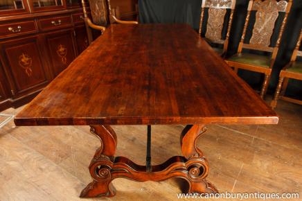 Spanish Refectory Table Oak Kitchen Dining Tables Farmhouse Furniture