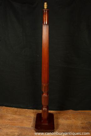 Victorian Mahogany Floor Lamp Base Lights Lamps 