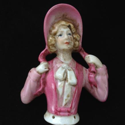 Art Deco Pink Porcelain Pin Doll 