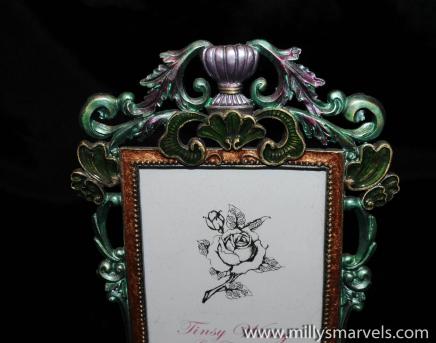 Art Nouveau Enamel Twisted Vine Photograph Frame