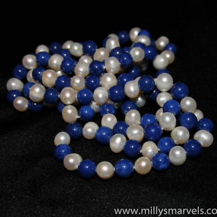 Lapis Lazuli & Freshwater Pearl Necklace