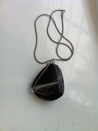 Large Natural Agate Pendant 