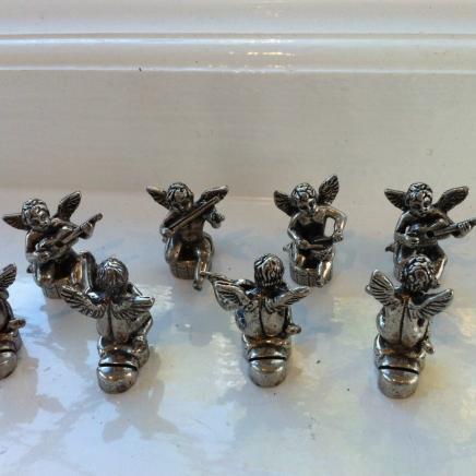 Set 8 Musical Cherub Dinner Place Card Holders