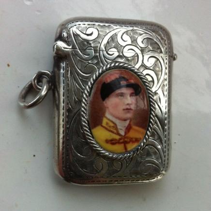 Silver & Enamel Jockey Vesta Hallmarked J Gloster Ltd Birmingham 1911 