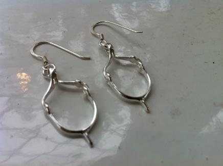 Solid Silver Horse Riding 'Spurs' Earrings