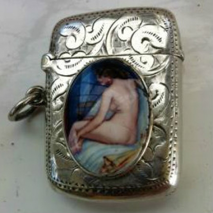 Solid Silver with Enamel Lady Birmingham 1900