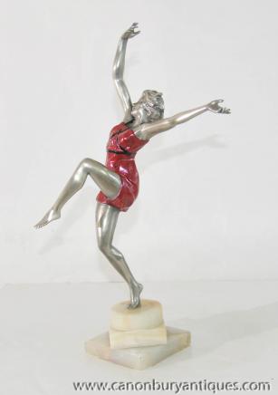 Art Deco Dancer Bronze Figurine by Colinet 