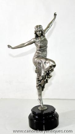 Art Deco Russian Dancer Bronze Statue by Philippe