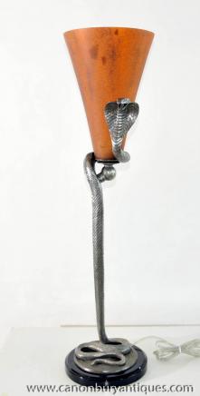 Art Deco Snake Lamp Floor Light Bronze Edgar Brandt 