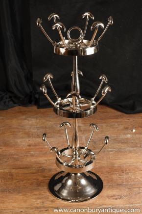 English Silver Plate Shoe Rack 