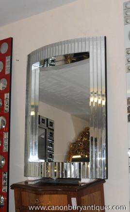 French Art Deco Glass Pier Mirror 1920s Mirrors 