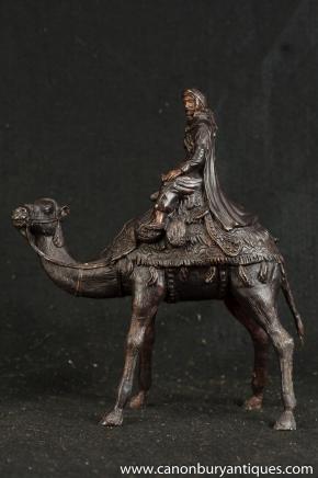 French Bronze Casting Arab Bedouin Camel Statue Camels Lawrence Arabia 