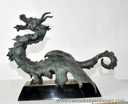 Large Bronze Dragon Statue Casting Chinese Dragons 