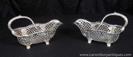 Pair Victorian Silver Plate Wine Pourers 