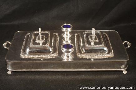 Victorian Silver Plate Server Dish Hot Food Buffet Warmer Hot Plate 