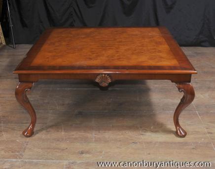 Victorian Walnut Carved Coffee Table Cocktail Tables 