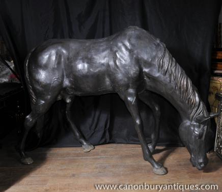 XL French Bronze Horse Statue Equestrian Horses Architectural Casting 