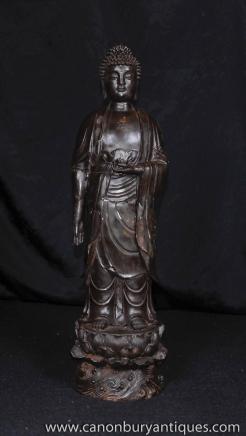 Bronze Buddha Statue Indian Buddhism Buddhist Religious 