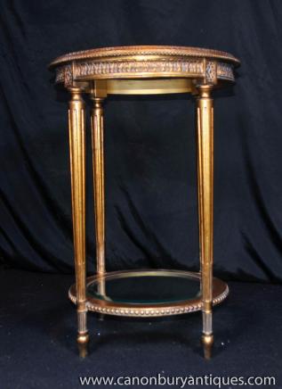 French Empire Gilt Side Table Occassional Tables 