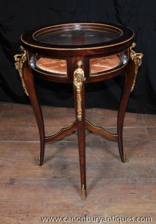 French Empire Jewellery Cabinet Bijouterie Side Table 