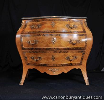 French Napoleon II Bombe Commode Chest Drawers 