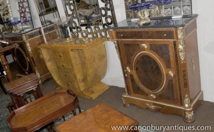 Pair French Empire Credenzas Chests Cabinets Kingwood 