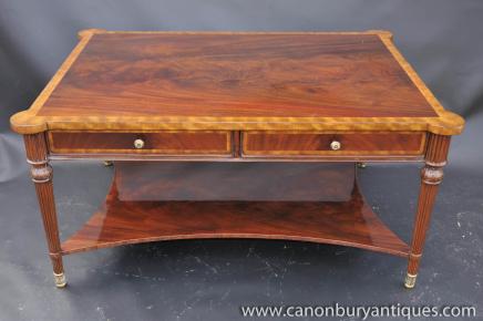 Regency Coffee Table Flame Mahogany Tables English Furniture