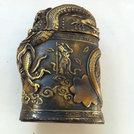 Brass Chinese Dragon Vesta Match Striker 