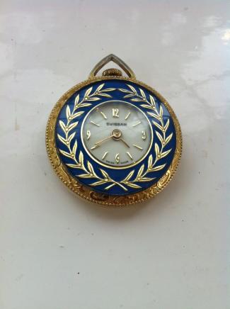 Retro Swissam Ladies Pocket Watch Pendant