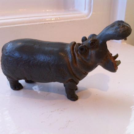 Vienna Bronze Hippo Signed Bergman