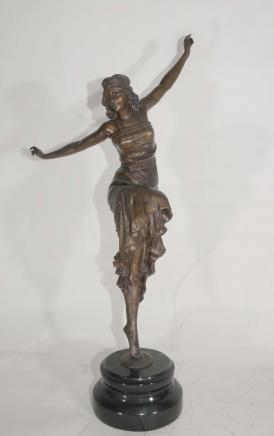 Art Deco Russian Dancer Bronze by Philippe